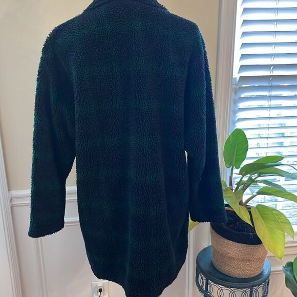 Liz & Co Plaid Fleece Coat - Picture 4 of 6